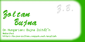 zoltan bujna business card